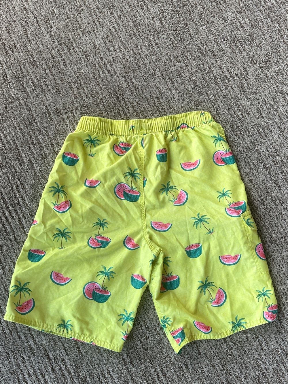 Rip Curl Neon Yellow Watermelon Print Kids Swim Shorts